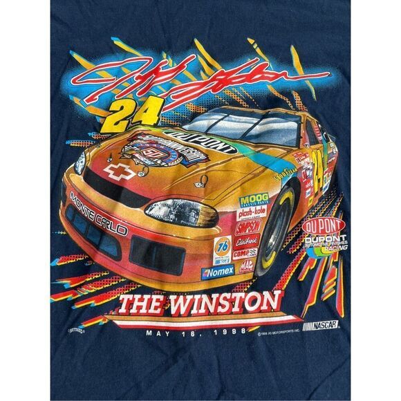 Men’s Medium 90s Jeff Gordon The Winston NASCAR Tee - Picture 2 of 4